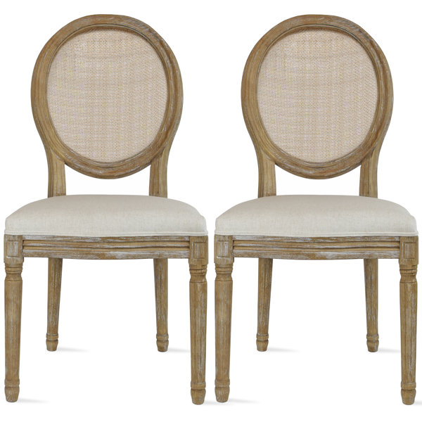 One Allium Way® Johnelle Linen King Louis Back Dining Chair Wayfair